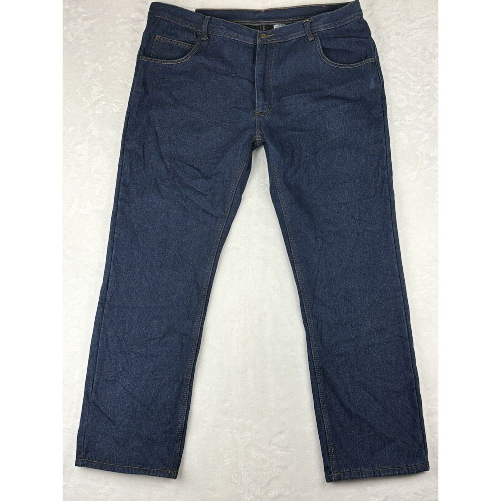 Key Jeans Men's Blue Straight‎ Leg Fleece Lined Jeans Work Pants Size 40x32 NWT